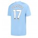 Manchester City Kevin De Bruyne #17 Domácí Dres 2023-24 Krátkým Rukávem